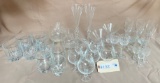 LARGE LOT OF 30PC OLD FASHION GLASSES, STEMWARE AND SNIFTERS