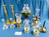 LOT OF CANDLE HOLDERS