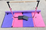 KIDS JOOM BEEM EXPANDABLE GYMNASTICS BAR, BALANCE BEAM, TUMBLE MAT AND BALANCE BLOCKS