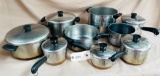 LARGE LOT OF REVERE WARE COPPER CLAD AND STAINLESS