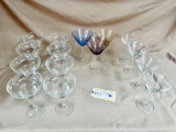 15 CRYSTAL MARTINI GLASSES AND MARGARITA GLASSES
