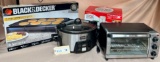 4PC APPLIANCES - SKILLET, TOASTER OVEN, CROCK POT AND MAGIC BULLET