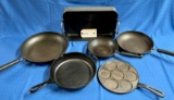 LOT OF SKILLETS - SOME CAST IRON