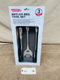 NEW ANTLER HANDLE BBQ TOOL SET