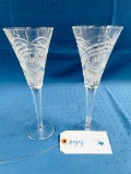 PAIR OF WATERFORD CRYSTAL MILLENNIUM FLUTES