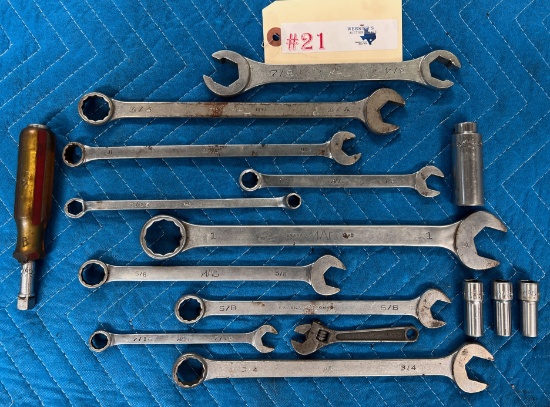 16PC MAC TOOLS WRENCHES, SOCKETS AND NUT DRIVER