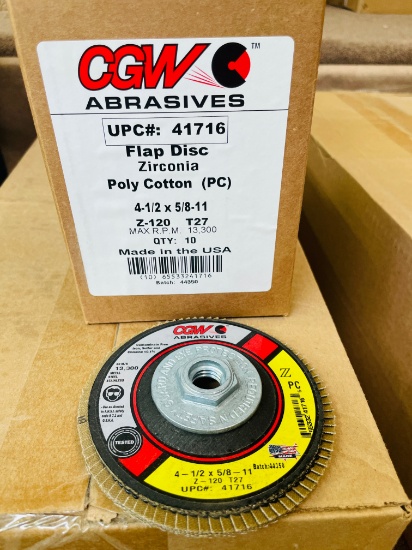 CASE OF 10 BOXES OF NEW GRINDING WHEELS