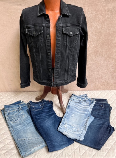 5PC JEANS AND JEAN JACKET