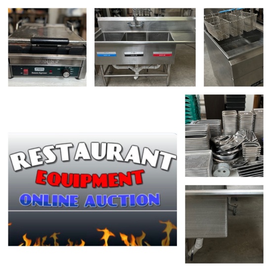 HUGE RESTAURANT EQUIPMENT AND SUPPLIES AUCTION