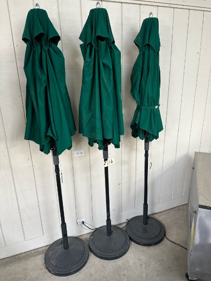 3 PATIO UMBRELLAS