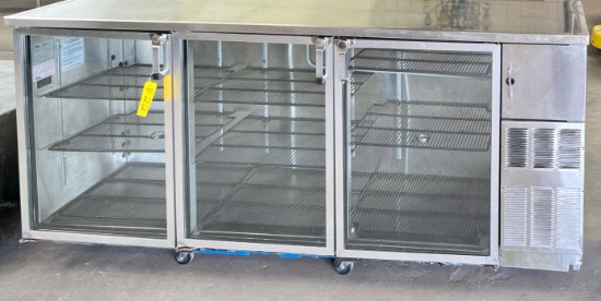 GLASTENDER 3 GLASS DOOR BACK BAR COOLER