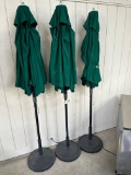 3 PATIO UMBRELLAS