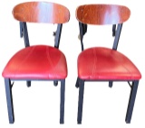 65 RED SEAT DINING CHAIRS