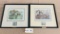 2PC SIGNED FRAMED DUCKS UNLIMITED PRINTS AND STAMPS