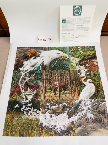 "SACRED CIRCLE" BY BEV DOLITTLE WITH COA