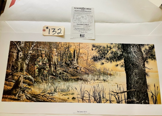 "THE HUNTER'S BLIND" BY D.L. RUST ARTIST PROOF WITH COA