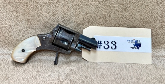ANTIQUE BELGIUM ENGRAVED REVOLVER