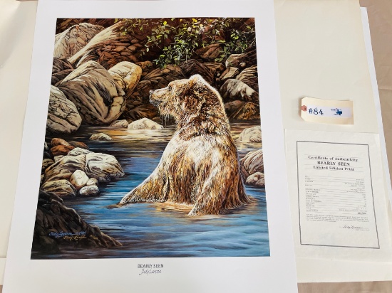 "BEARLY SEEN" BY JUDY LARSON WITH COA