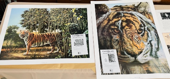 2PC SIGNED PRINTS BY DOROTHY BOYLE WITH COA