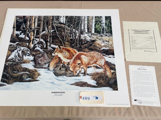 "WHEREWOLVES" BY JUDY LARSON WITH COA