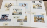 7 SIGNED AND NUMBERED DUCK STAMP AND PRINTS