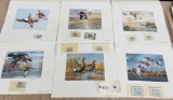 6 SIGNED AND NUMBERED TEXAS DUCK STAMPS AND PRINTS