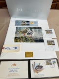 SIGNED AND NUMBERED 1985 CANADA'S FIRST STAMP PRINT MEDALLION EDITION