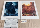 2PC SIGNED PRINTS BY JULIE KRAMER COLE