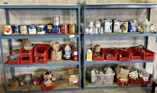 (2) METAL RACKS & ALL CONTENTS