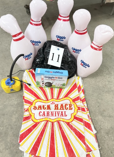 SACK RACE AND BOWLING GAME
