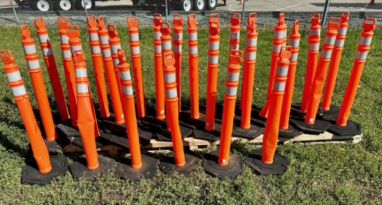 LOT OF 30 USA MADE PLASTIC BARRIER CONES RETAIL $990