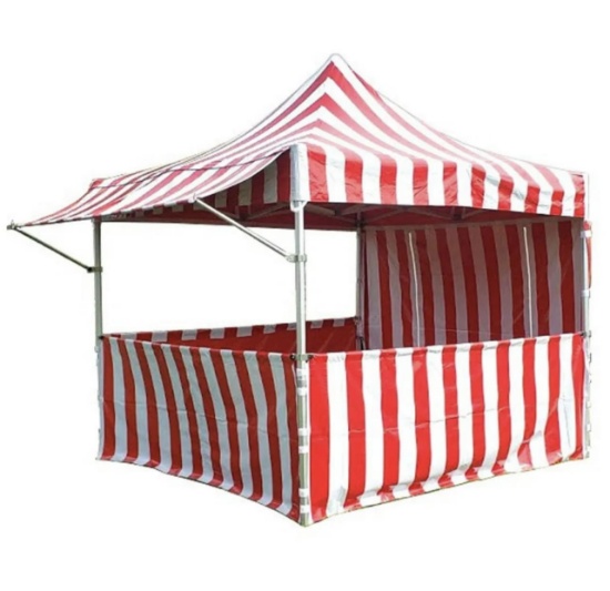 2 - RED AND WHITE POP UP 10' X10' TENTS
