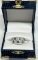 18KT WHITE GOLD 0.84CTW SAPPHIRE AND 0.60CTW DIAMOND RING WITH APPRAISAL