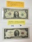2PC U.S. FEDERAL RESERVE NOTES $1 BARR AND $2 NOTES