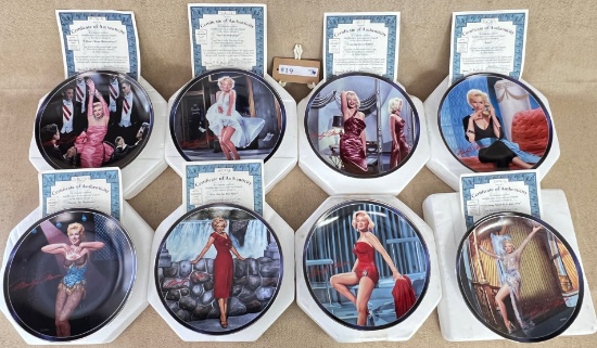 8PC MARILYN MONROE COLLECTOR PLATES WITH COA