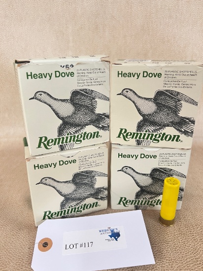 20 GAUGE REMINGTON HEAVY DOVE AMMO 4 - 25 ROUND BOXES