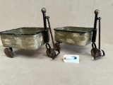 2PC METAL WAGONS