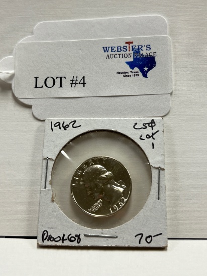 1962 PROOF SILVER QUARTER
