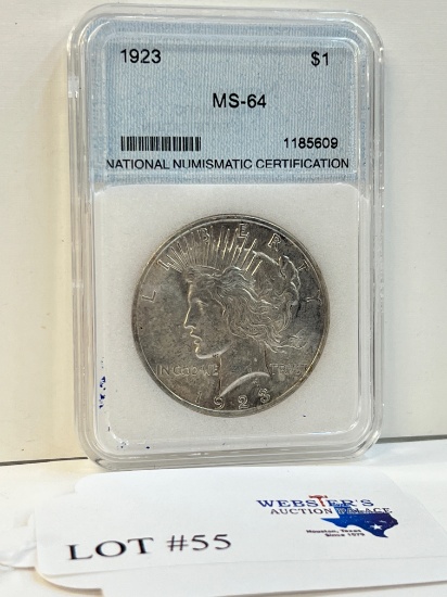 1923 NNC MS-64 MORGAN SILVER DOLLAR