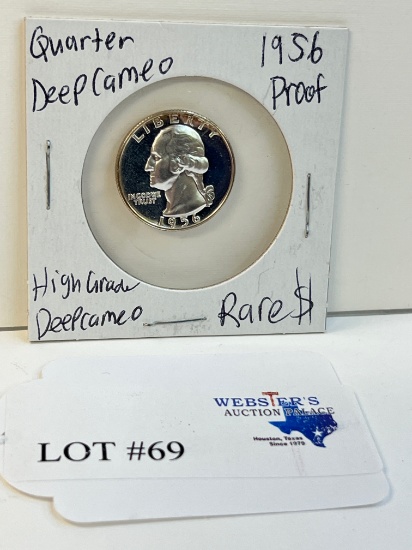 1956 PROOF QUARTER DEEP CAMEO HIGH GRADE