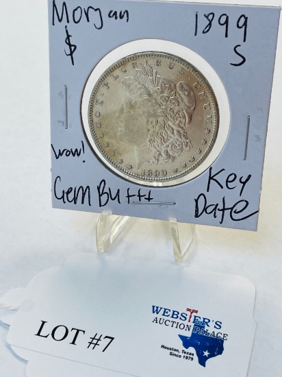 1899-S MORGAN SILVER DOLLAR GEM BU++