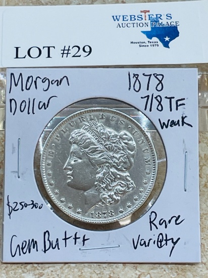 1879 7/8 TF MORGAN SILVER DOLLAR GEM BU++