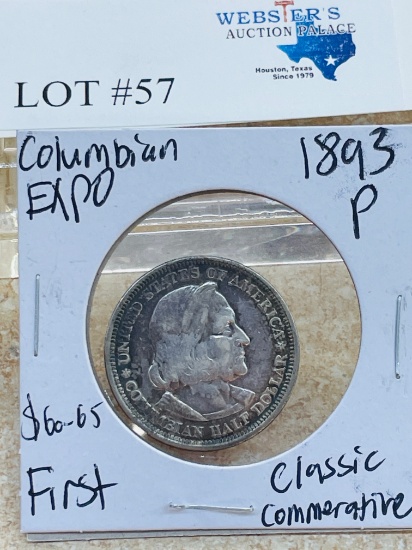 1893-P COLUMBIAN EXPO CLASSIC COMMEMORATIVE FIRST TYPE