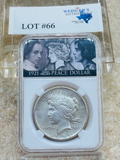 1921 PEACE SILVER DOLLAR HIGH RELIEF