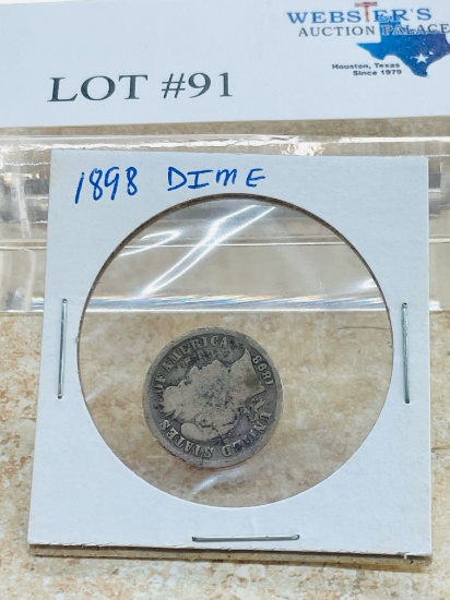 1898 SILVER DIME