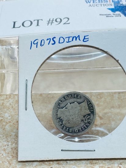 1907-S SILVER DIME