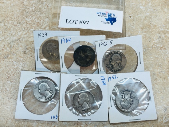 6PC SILVER QUARTERS