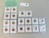 LOT OF BU OLD LINCOLN CENTS, BU WHEAT CENTS, 2009 LINCOLN CENT SERIES