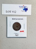 1869 SHIELD NICKEL