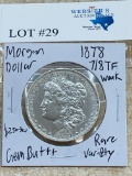 1879 7/8 TF MORGAN SILVER DOLLAR GEM BU++